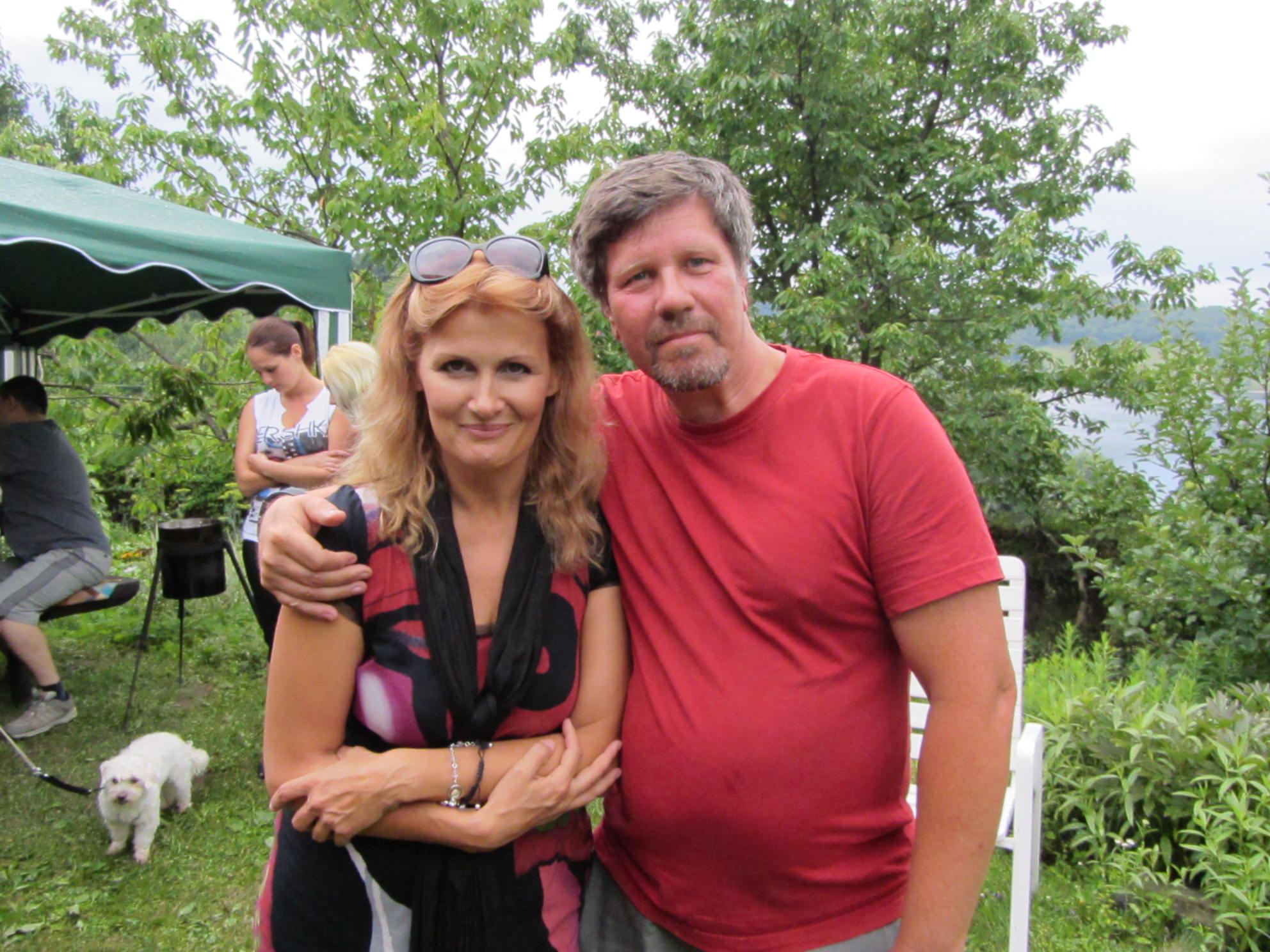 Ja a moderátorka STV 1-Katarína Brychtová-Banský Studenec 14.7.2012